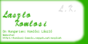 laszlo komlosi business card